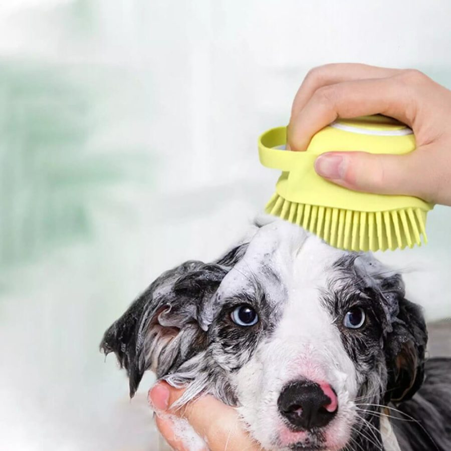 Dog Shampoo Dispenser Brush