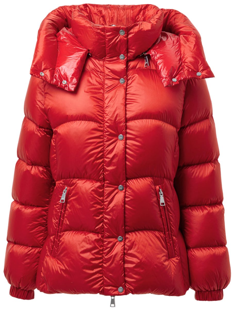 Down jacket with removable hood Add