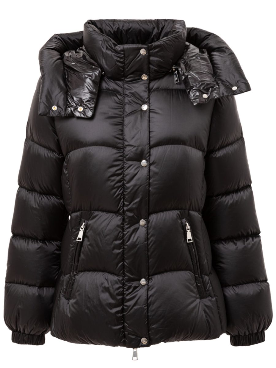 Down jacket with removable hood Add