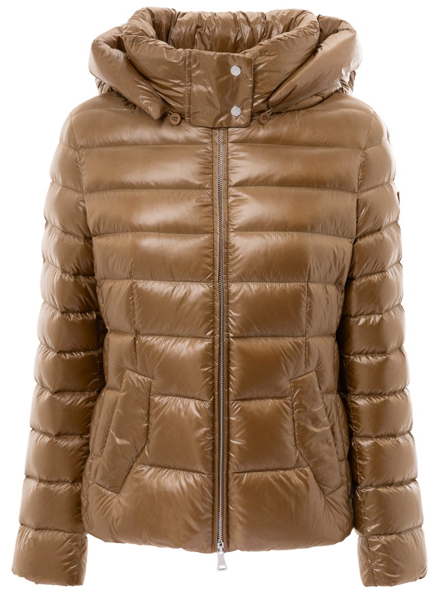 Down jacket with removable hood Add