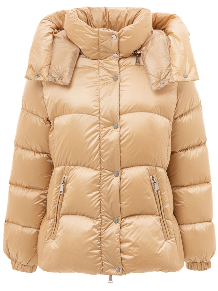 Down jacket with removable hood Add