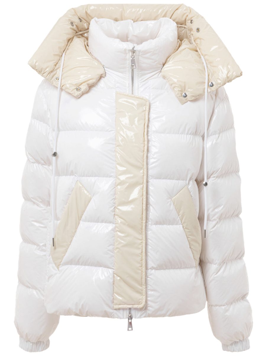 Down jacket with removable hood Add