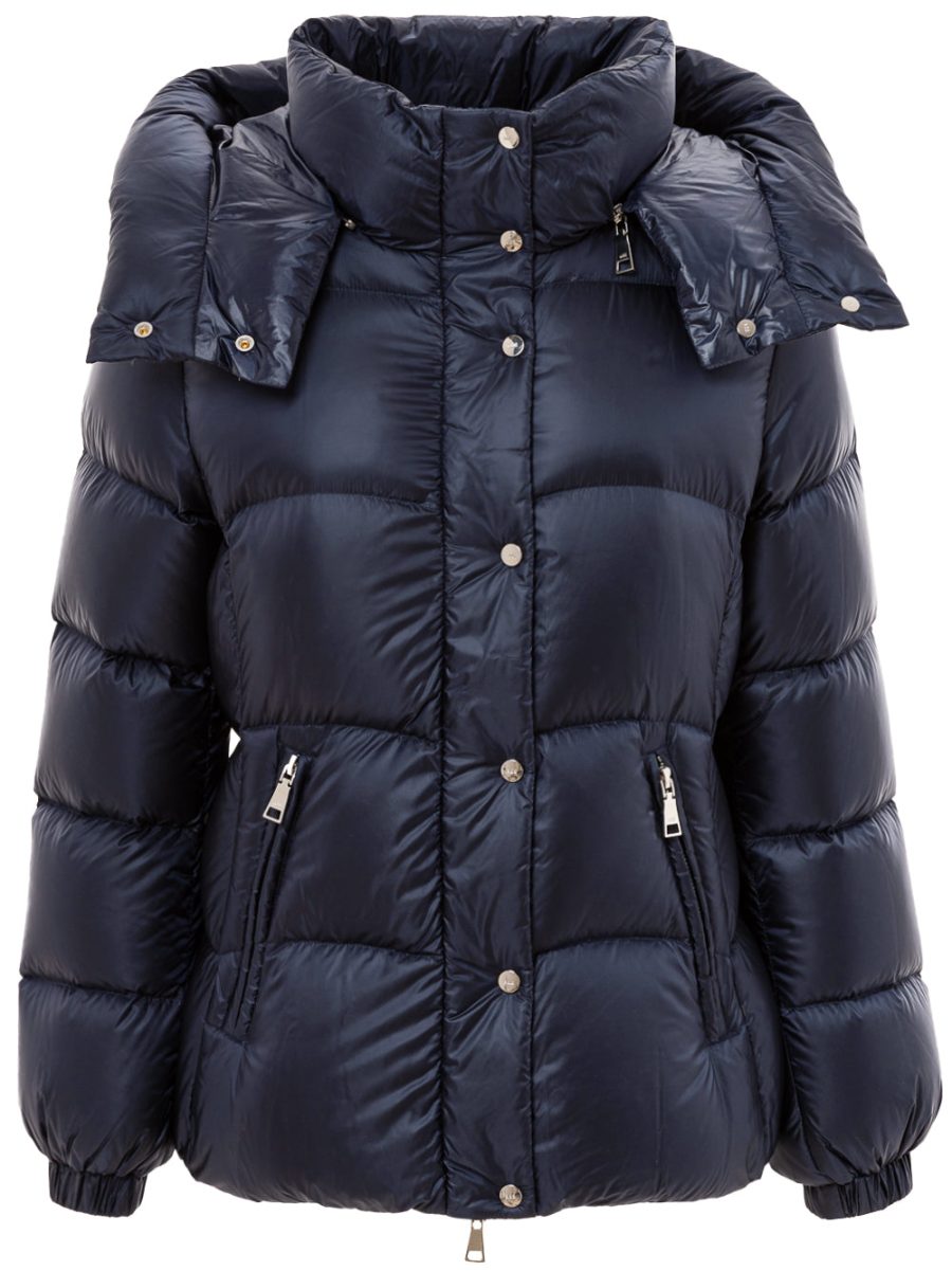 Down jacket with removable hood Add