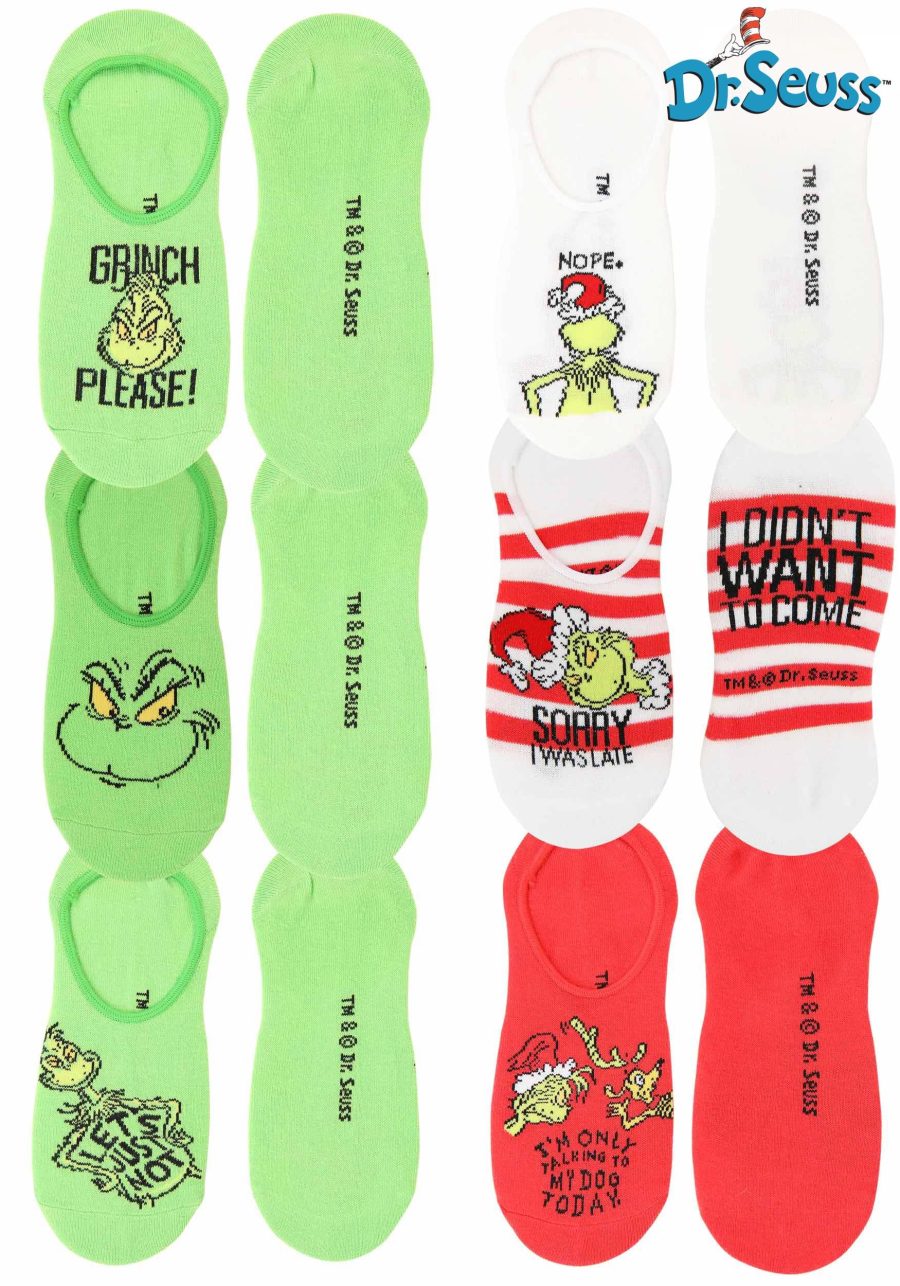 Dr. Seuss Grinch No-Show Socks 6-Pack