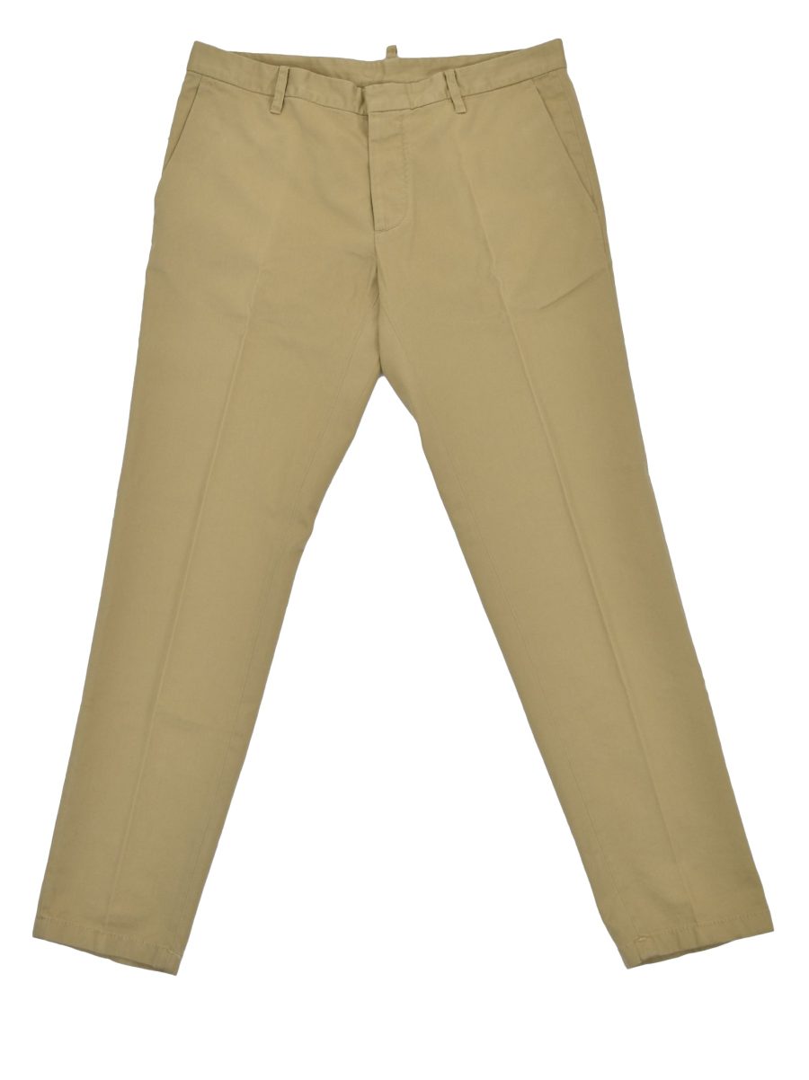 Dsquared2 Beige Men's Cotton Buttons Pants Mod.S74KA0568S37488020