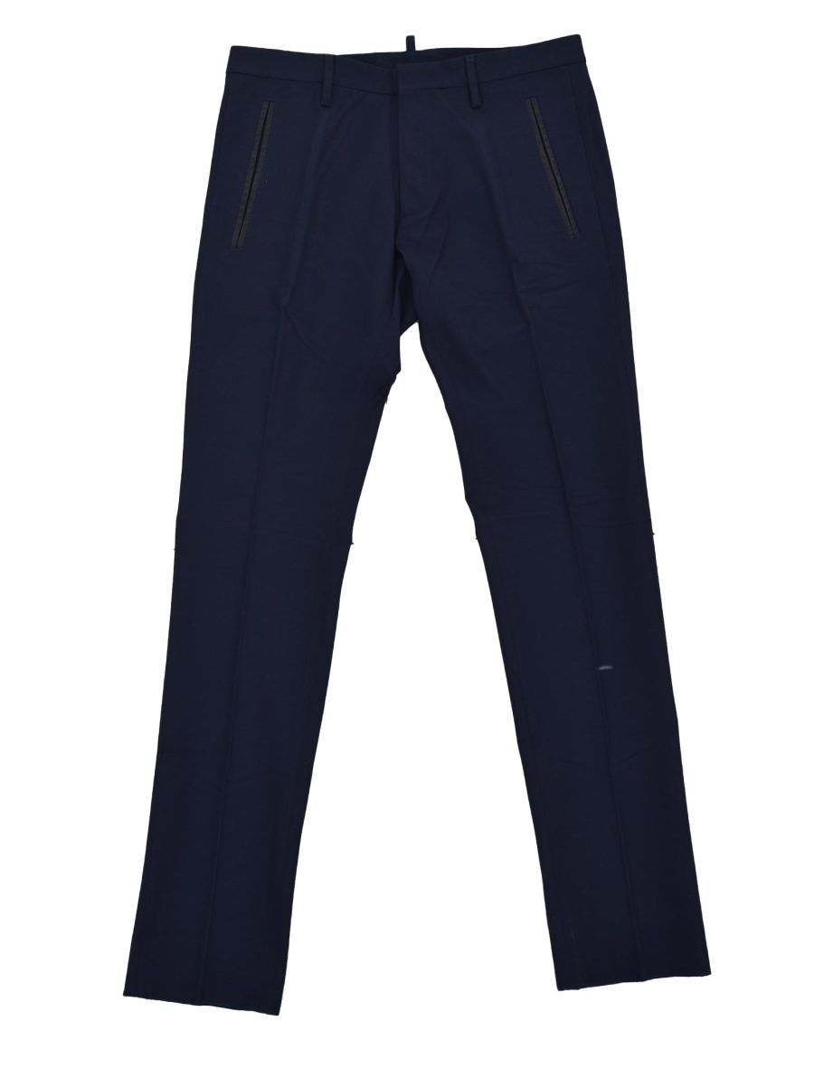 Dsquared2 Men's Blue Cotton Pants Buttons Mod.S74KA0635S41787524