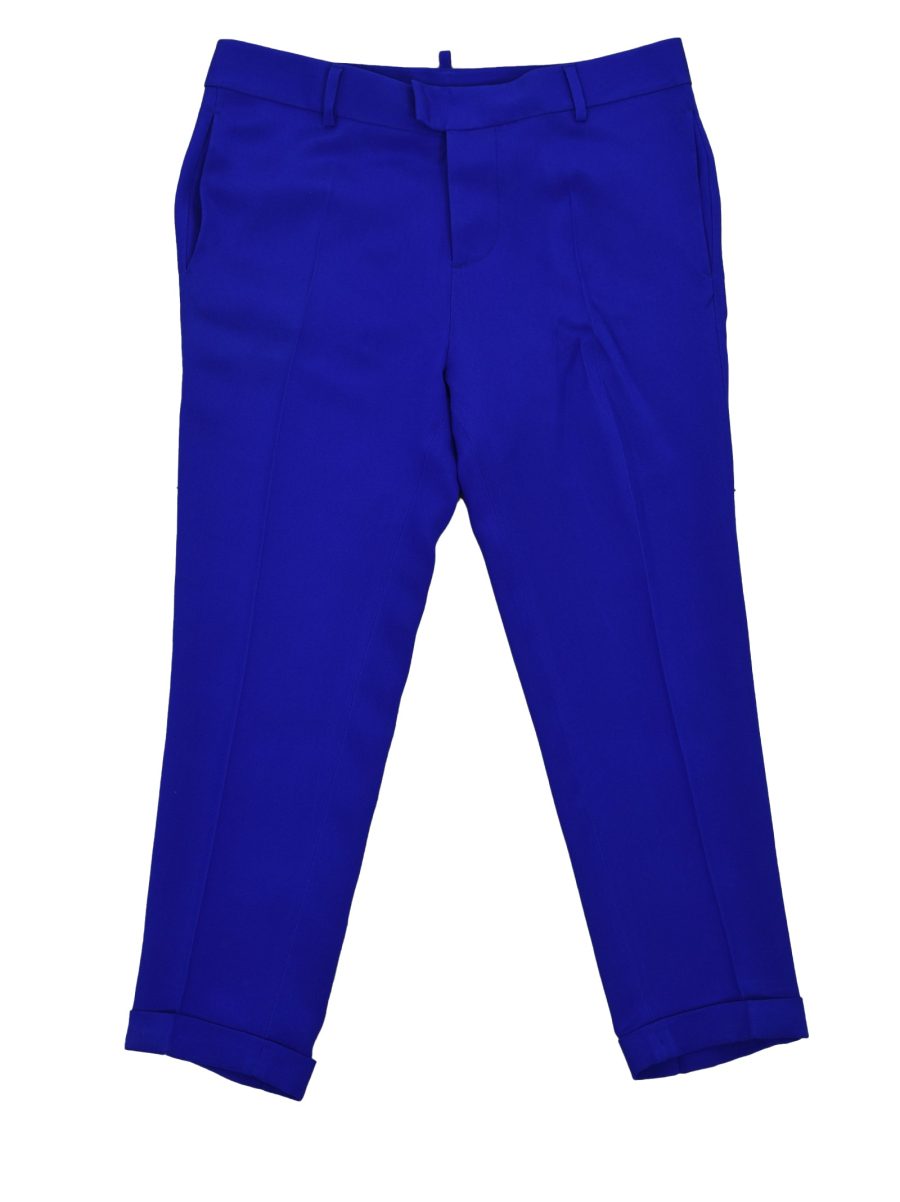 Dsquared2 Women's Blue Trousers Silk Buttons Mod.S73KA0190S39923081