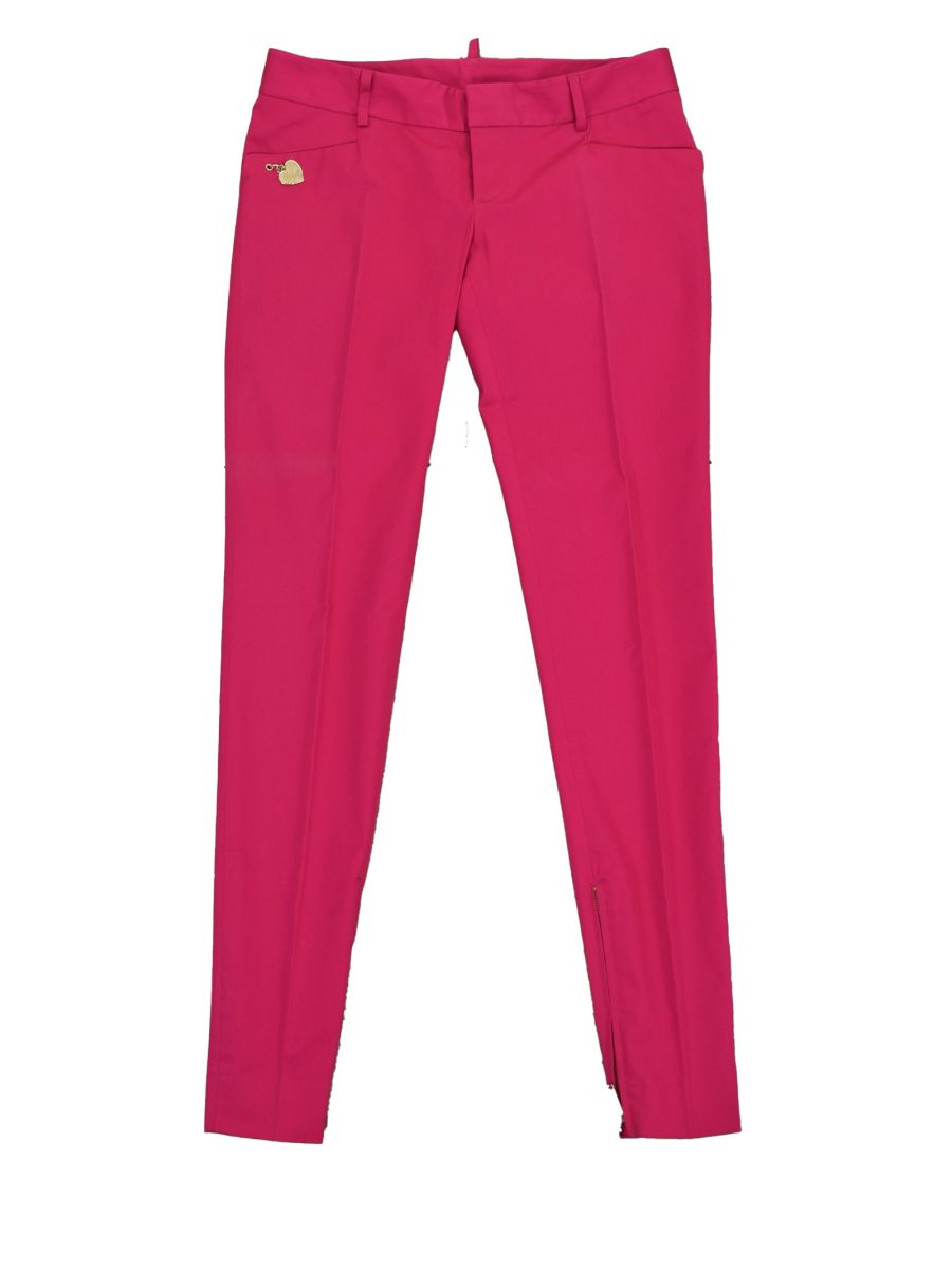 Dsquared2 Women's Fuchsia Pants Cotton Buttons Mod.S72KA0439S40221055