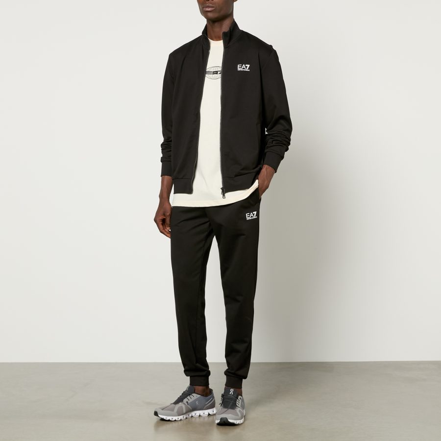 EA7 Core Identity Cotton-Jersey Tracksuit - L