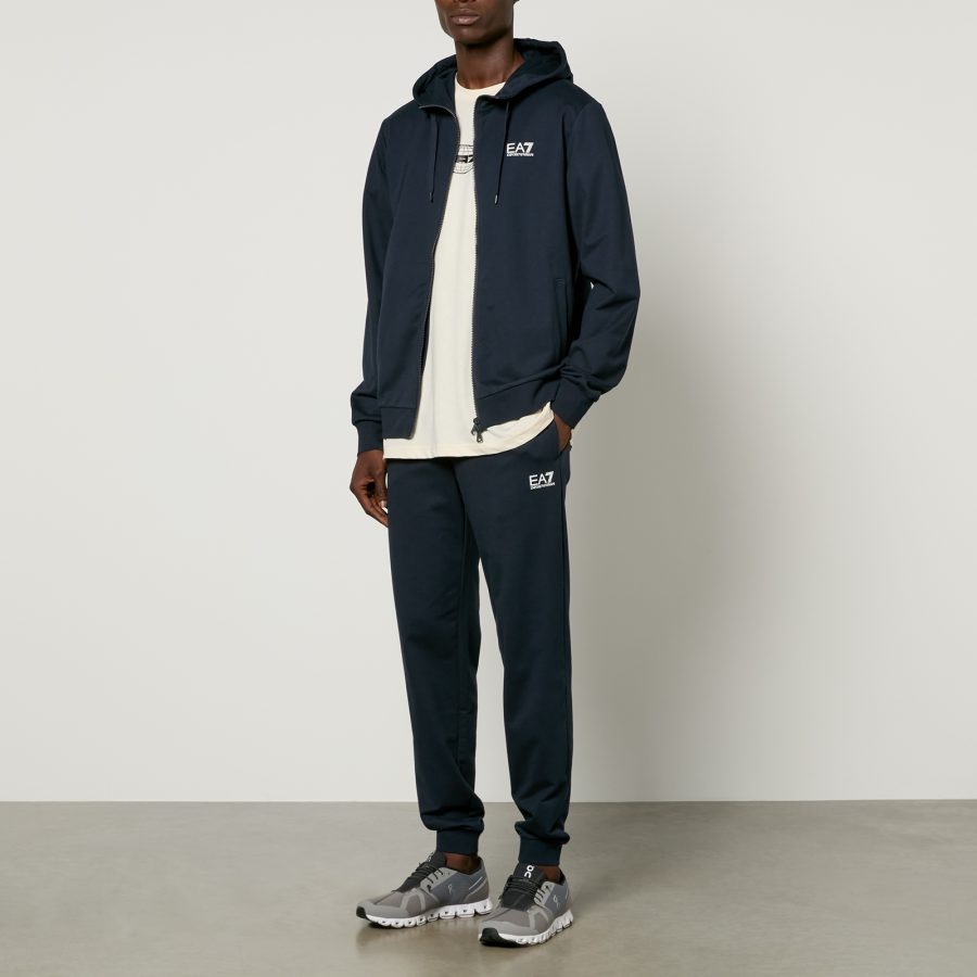 EA7 Core Identity Cotton-Jersey Tracksuit - S