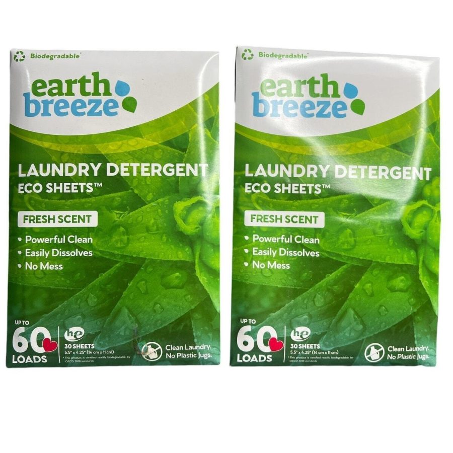 EARTH BREEZE LAUNDRY DETERGENT SHEETS 2 PK FRESH SCENT 120 LOADS