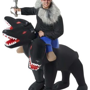 Evil 3-Headed Dog Ride On Inflatable Adult Costume
