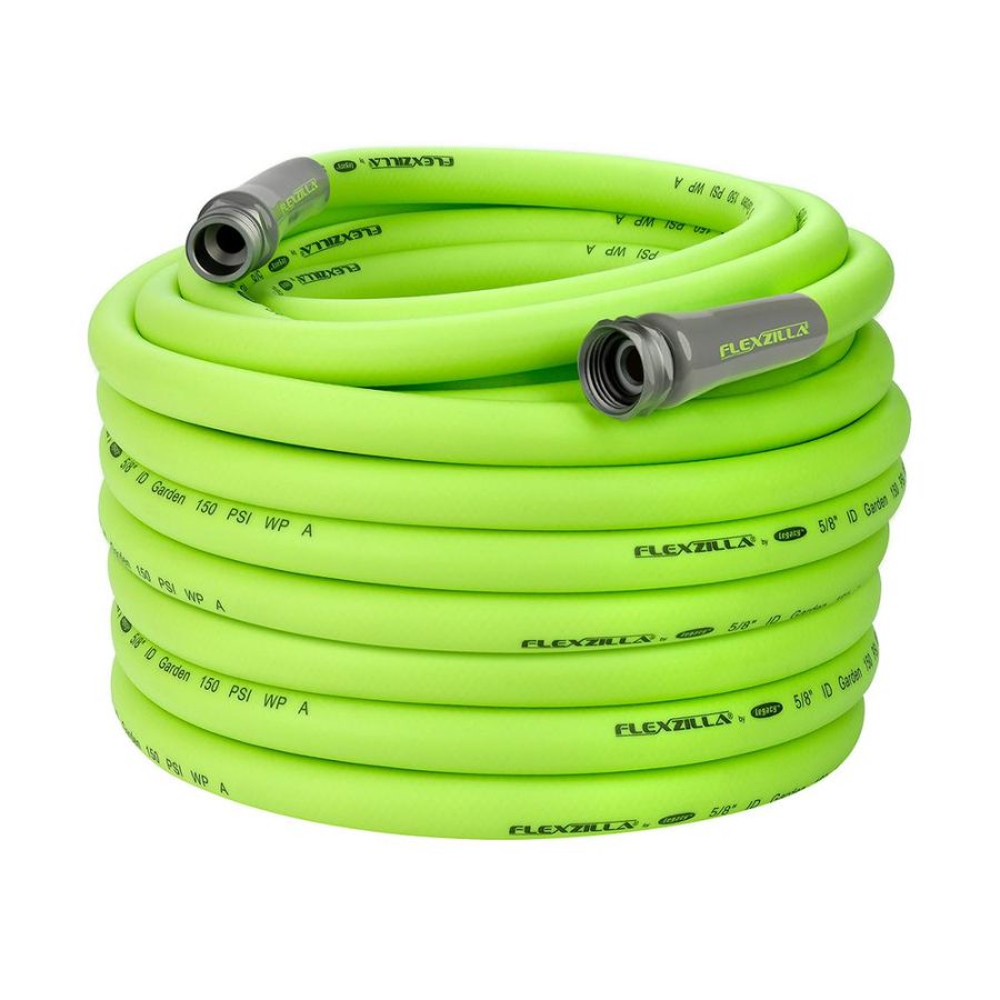 FLEXZILLA HFZG5100YW Garden Hose 5/8in x 100ft 3/4in 11 1/2 GHT Fittings