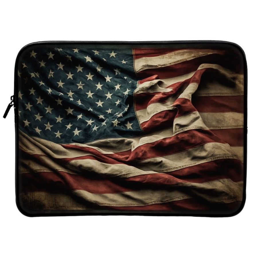 Flag 16" Laptop Sleeve - American Graphic Laptop Sleeve - Art Laptop Sleeve with