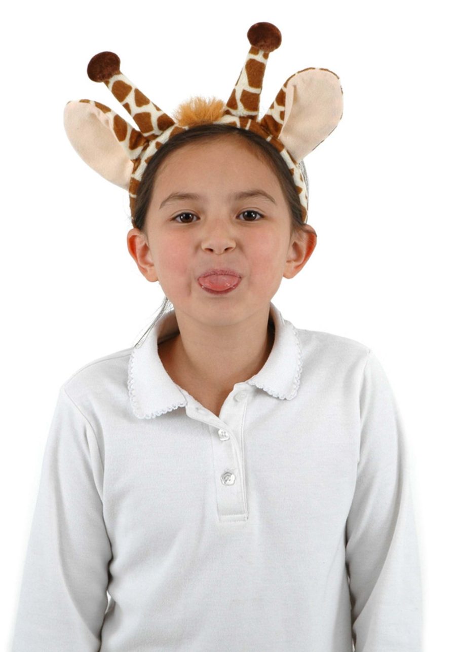 Fleece Giraffe Ears & Tail Costume Set