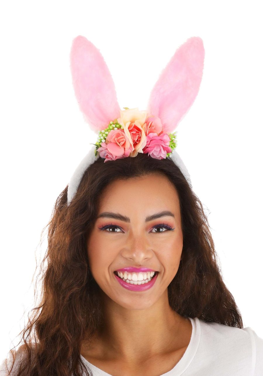 Floral Bunny Ears Costume Headband