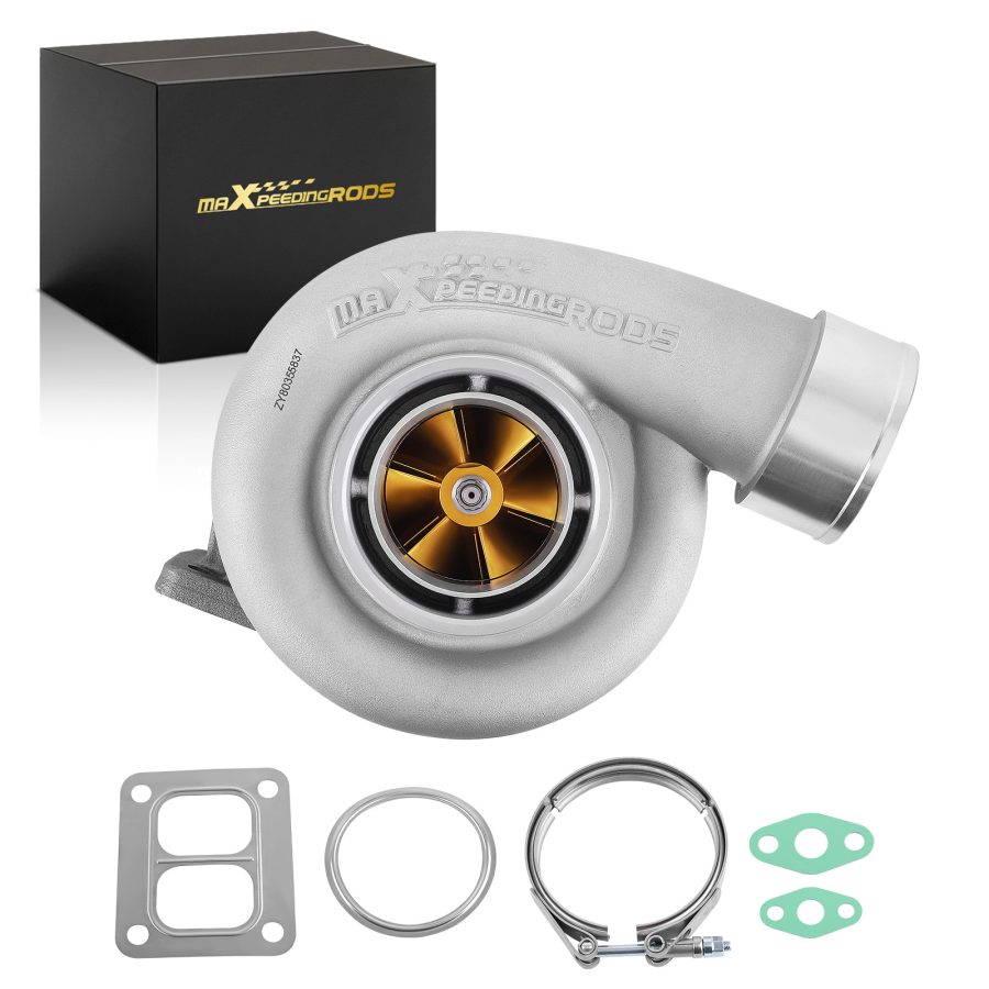 For GT45 Turbo charger V-Band 600+BHP T4 V-band Flange 1.05 A/R .66 twin scroll billet compressor wheel turbocharger