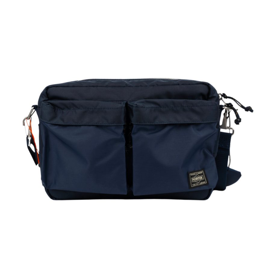 Force nylon shoulder bag in navy blue