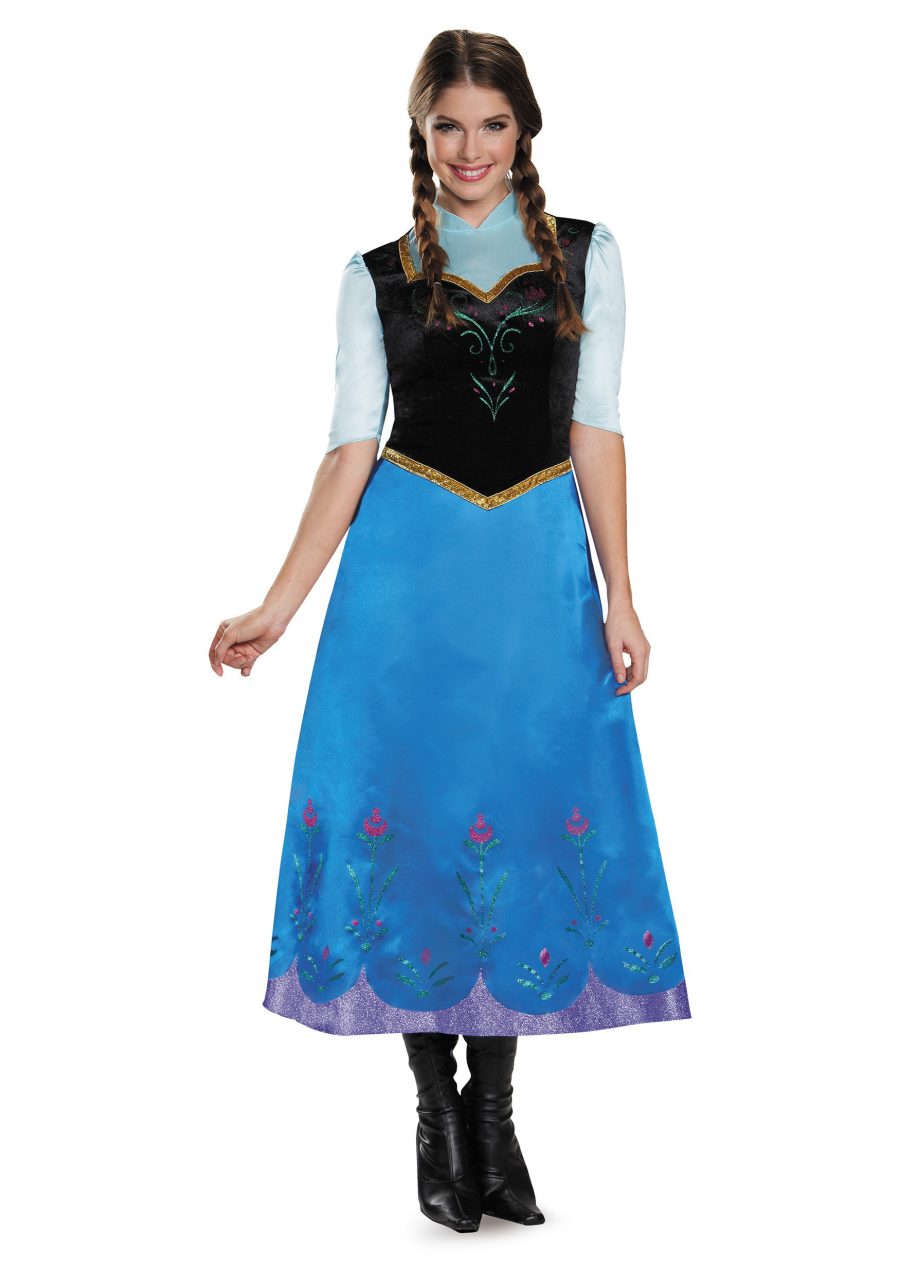 Frozen Traveling Anna Deluxe Costume for Women