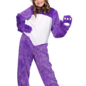 Furry Purple Panda Girls Costume