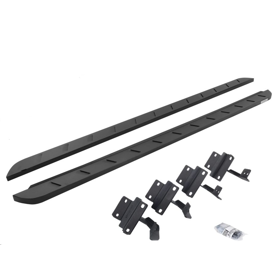 GO RHINO 63417780SPC RB10 Slim Line Running Boards with Mounting Brackets Kit for 15-24 F-150, F-250 Super Duty, F-350 Super Duty (Extended Cab Pickup)