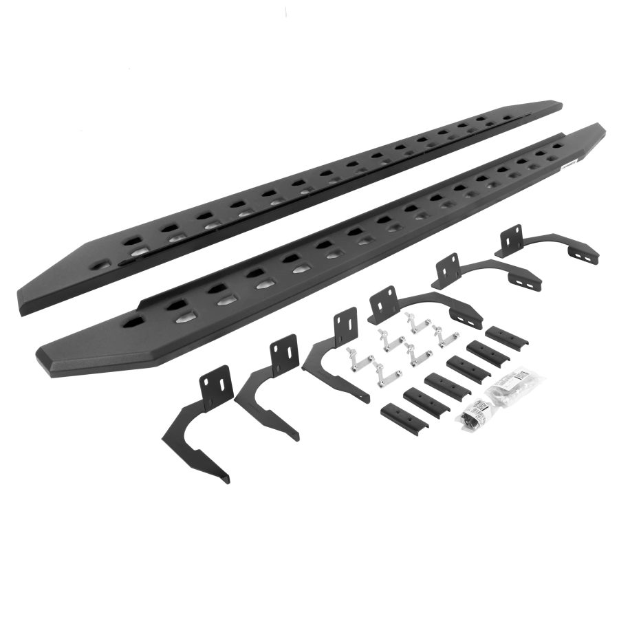 GO RHINO 69410687SPC RB20 Slim Line Running Boards with Mounting Brackets Kit for Ram 11-14 1500, Ram 11-24 2500, Ram 11-24 3500, Dodge 09-10 Ram 1500, Dodge 10 Ram 2500, Dodge 10 Ram 3500