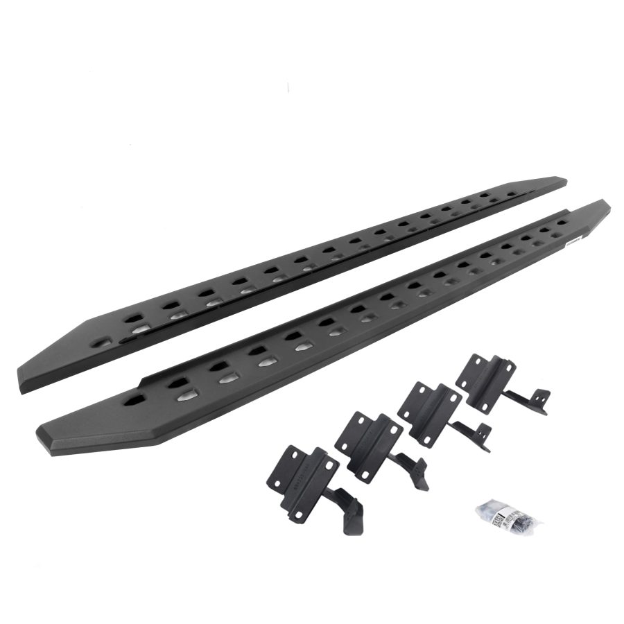 GO RHINO 69417780SPC RB20 Slim Line Running Boards with Mounting Brackets Kit for 15-24 F-150, F-250 Super Duty, F-350 Super Duty (Extended Cab Pickup)