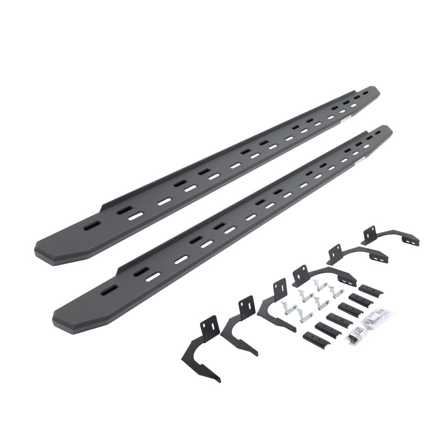 GO RHINO 69609980SPC RB30 Slim Line Running Boards with Mounting Bracket Kit for Ram 11-14 1500, Dodge 09-10 Ram 1500 (Extended Cab Pickup)