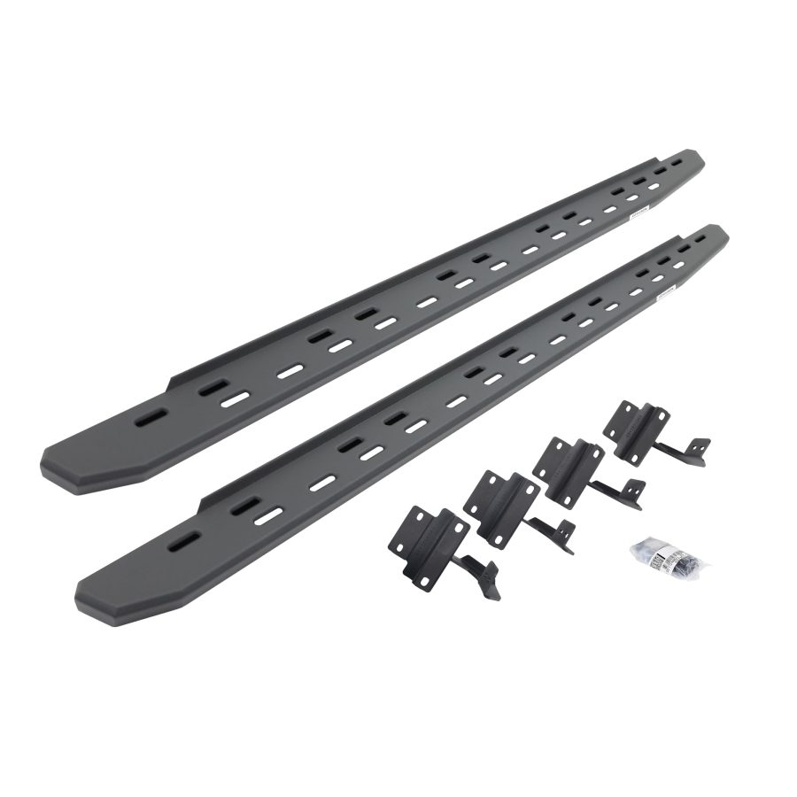 GO RHINO 69617780SPC RB30 Slim Line Running Boards with Mounting Bracket Kit for 15-24 F-150, F-250 Super Duty, F-350 Super Duty (Extended Cab Pickup)