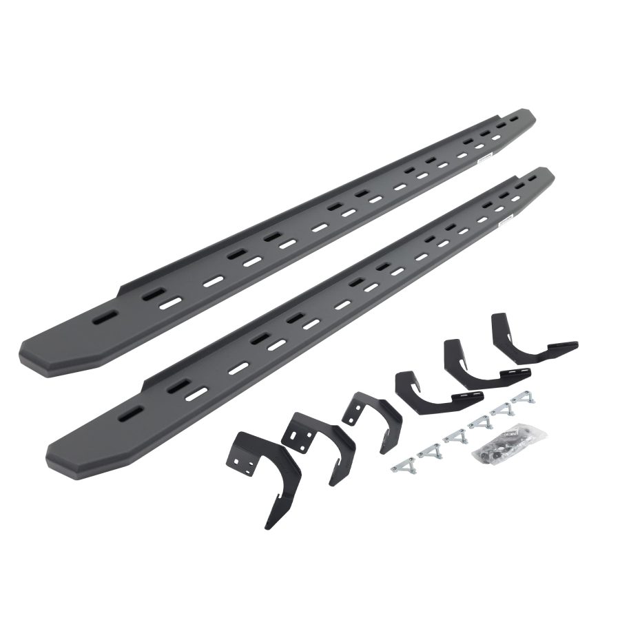 GO RHINO 69629980SPC RB30 Slim Line Running Boards with Mounting Bracket Kit for Ram 15-18 1500, Ram 19-23 1500 Classic (Extended Cab Pickup)