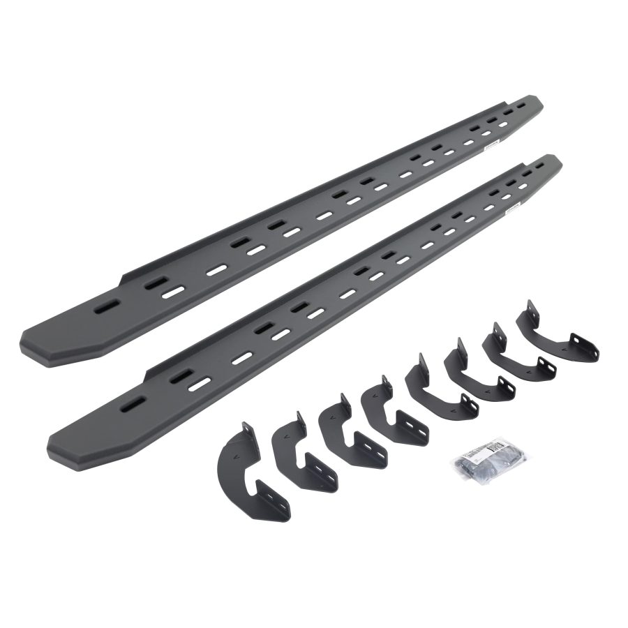 GO RHINO 69641580SPC RB30 Slim Line Running Boards with Bracket Kit - Double Cab Only for Toyota 07-21 Tundra (Extended Cab Pickup)