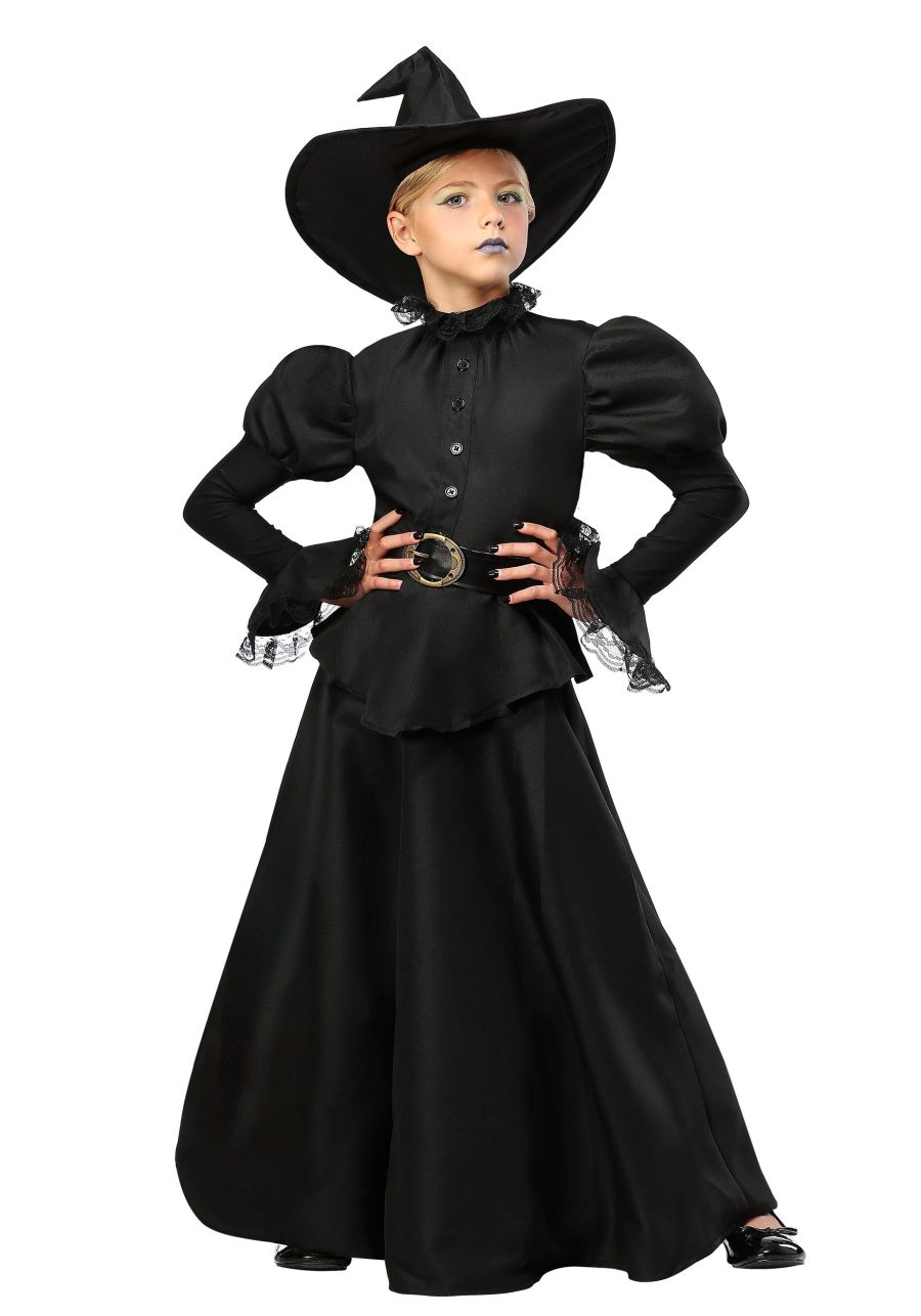 Girl's Classic Black Witch Costume