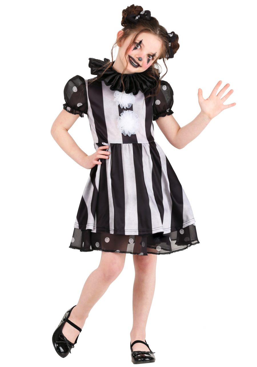 Girls Dark Circus Clown Costume