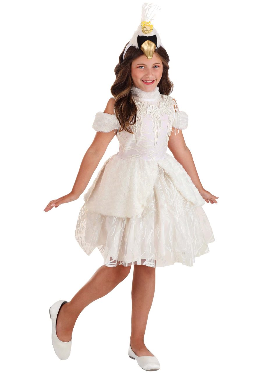 Girl's Deluxe Swan Costume