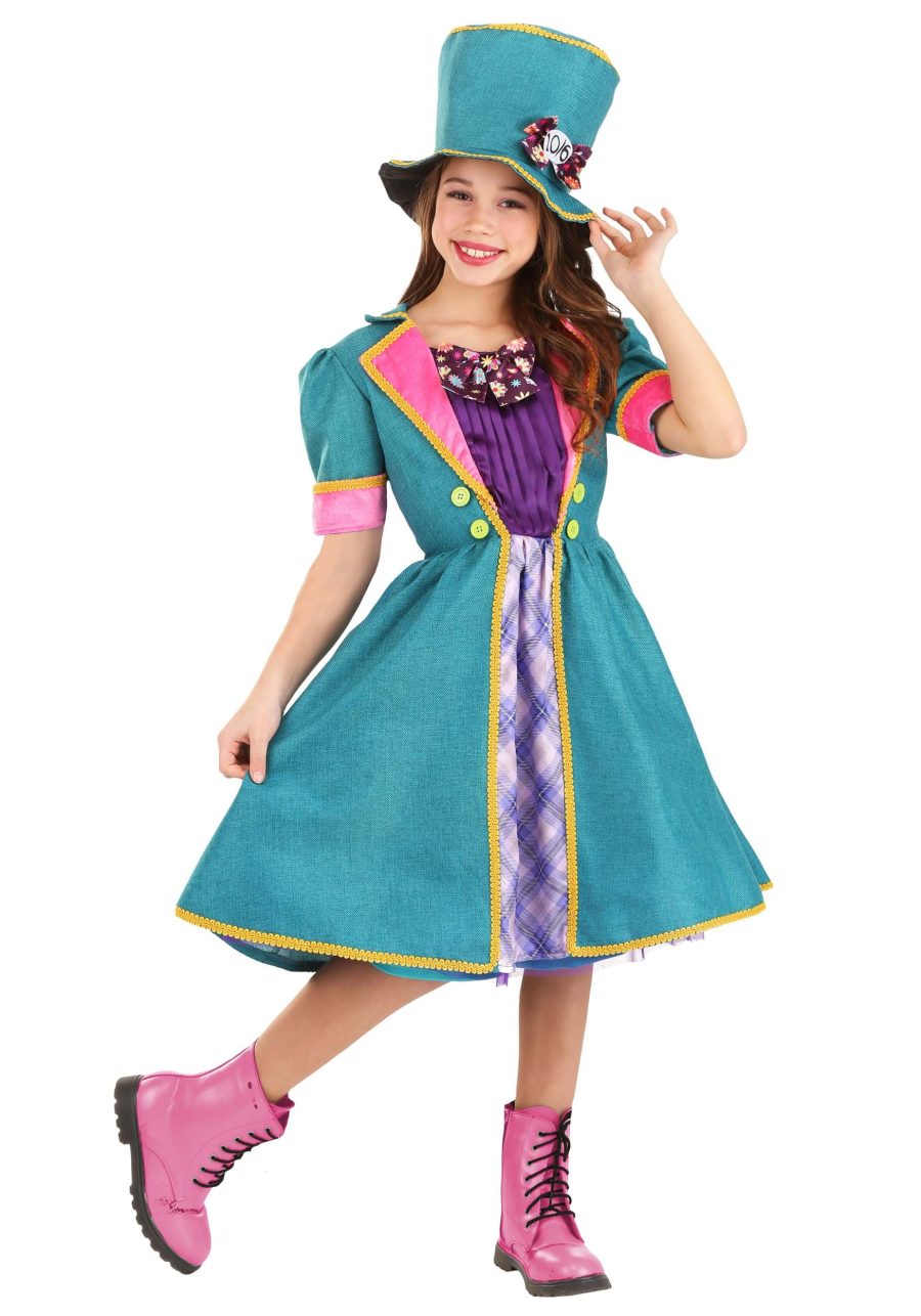 Girl's Mischievous Mad Hatter Costume