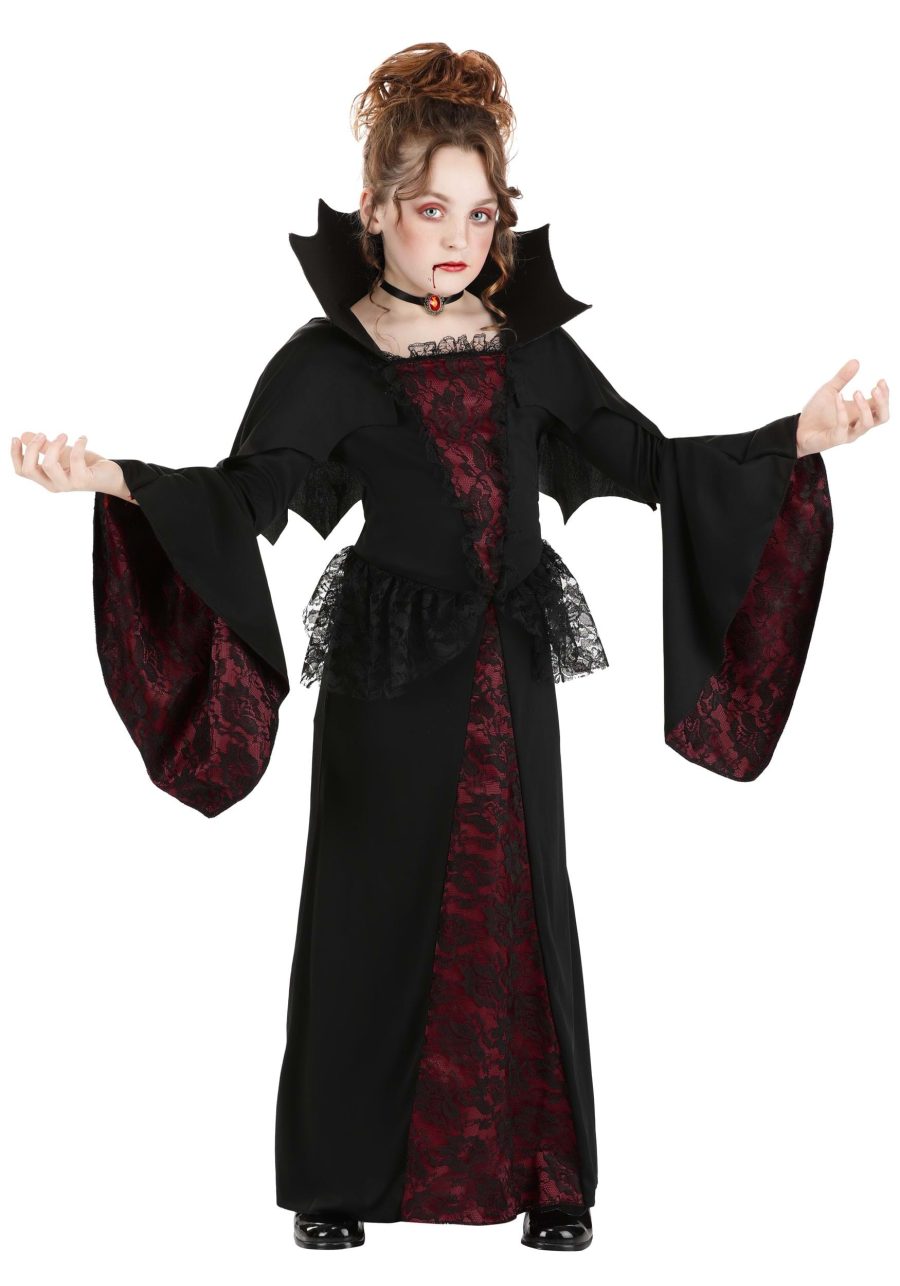 Girl's Royal Vampire Sustainable Materials Costume