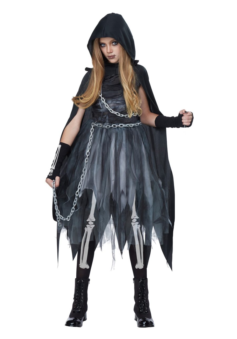 Girls Scary Reaper Costume