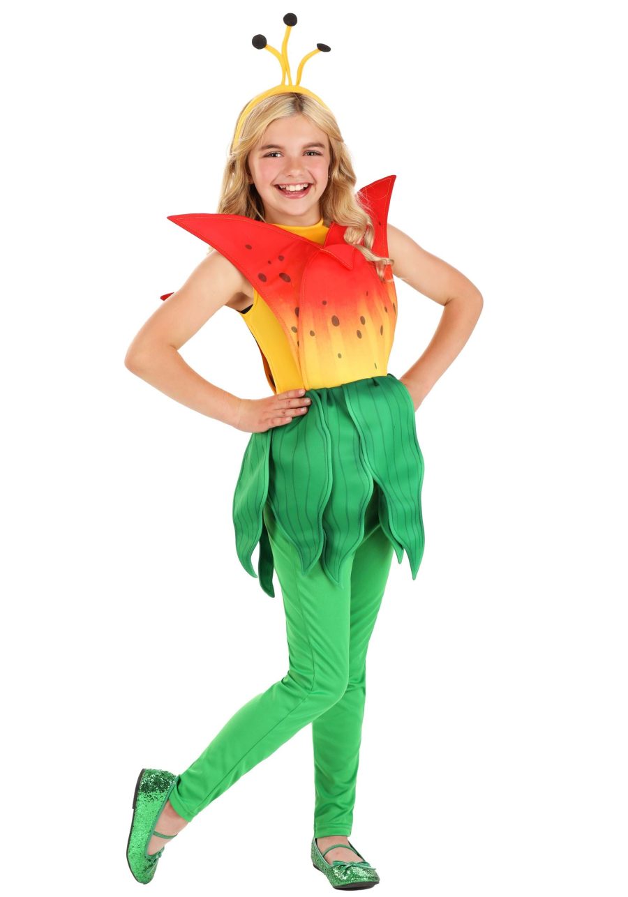 Girl's Tiger Lily Flower Costume