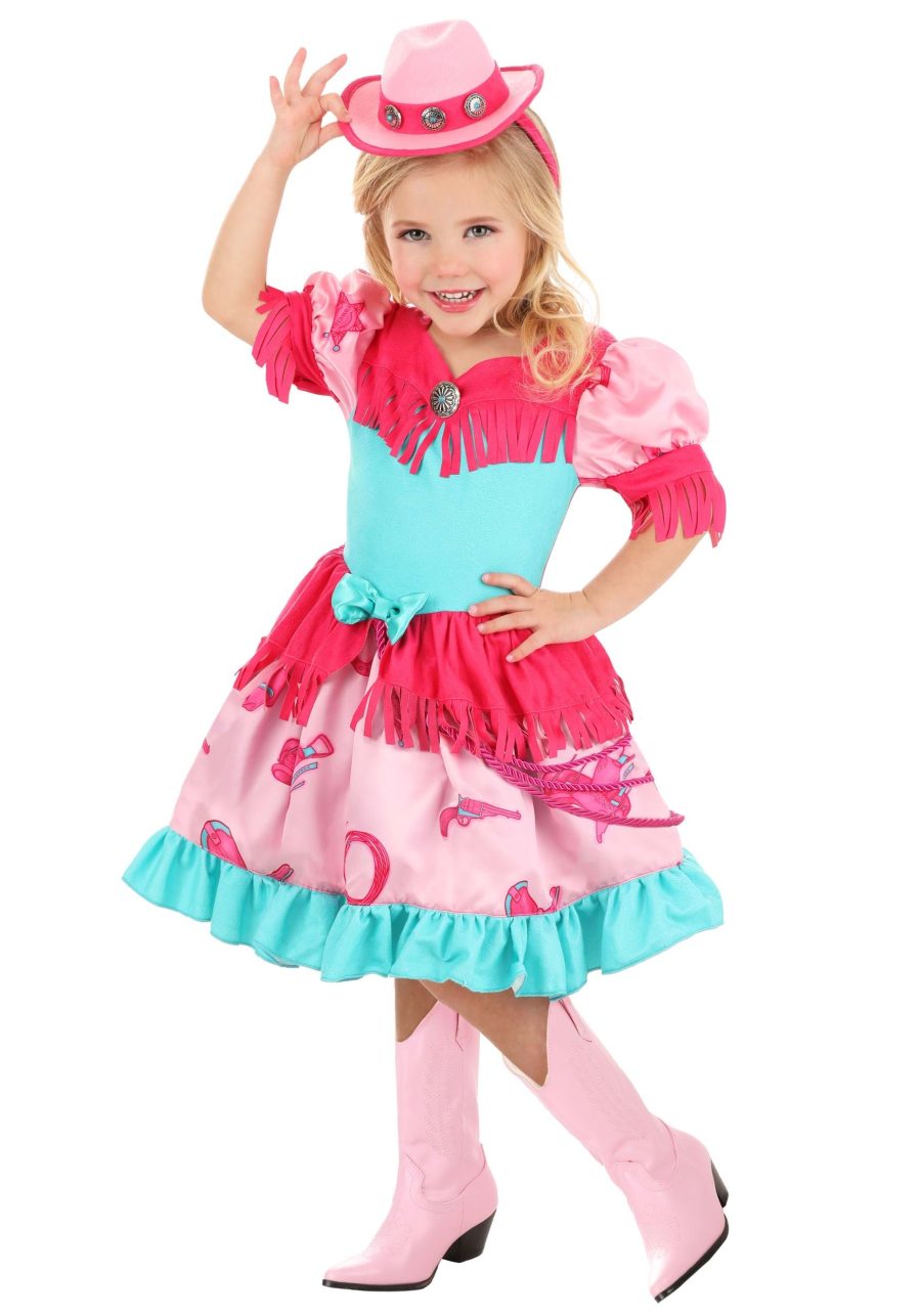 Girl's Toddler Pastel Pink Cowgirl Costume