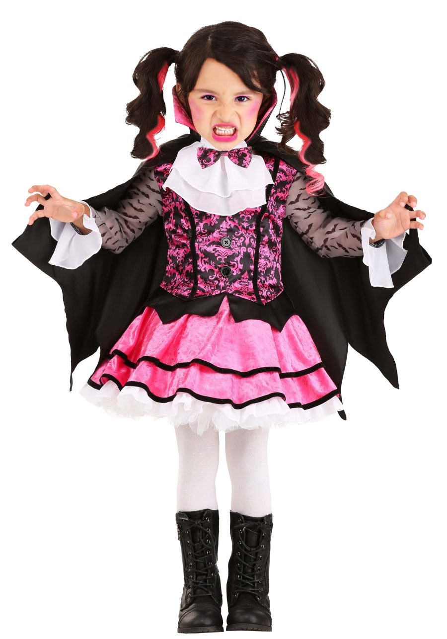 Girl's Toddler Pink Vampire Costume