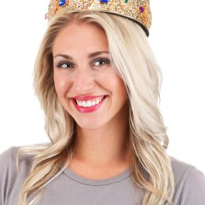 Gold Ladies Pointed Crown Adjustable 3