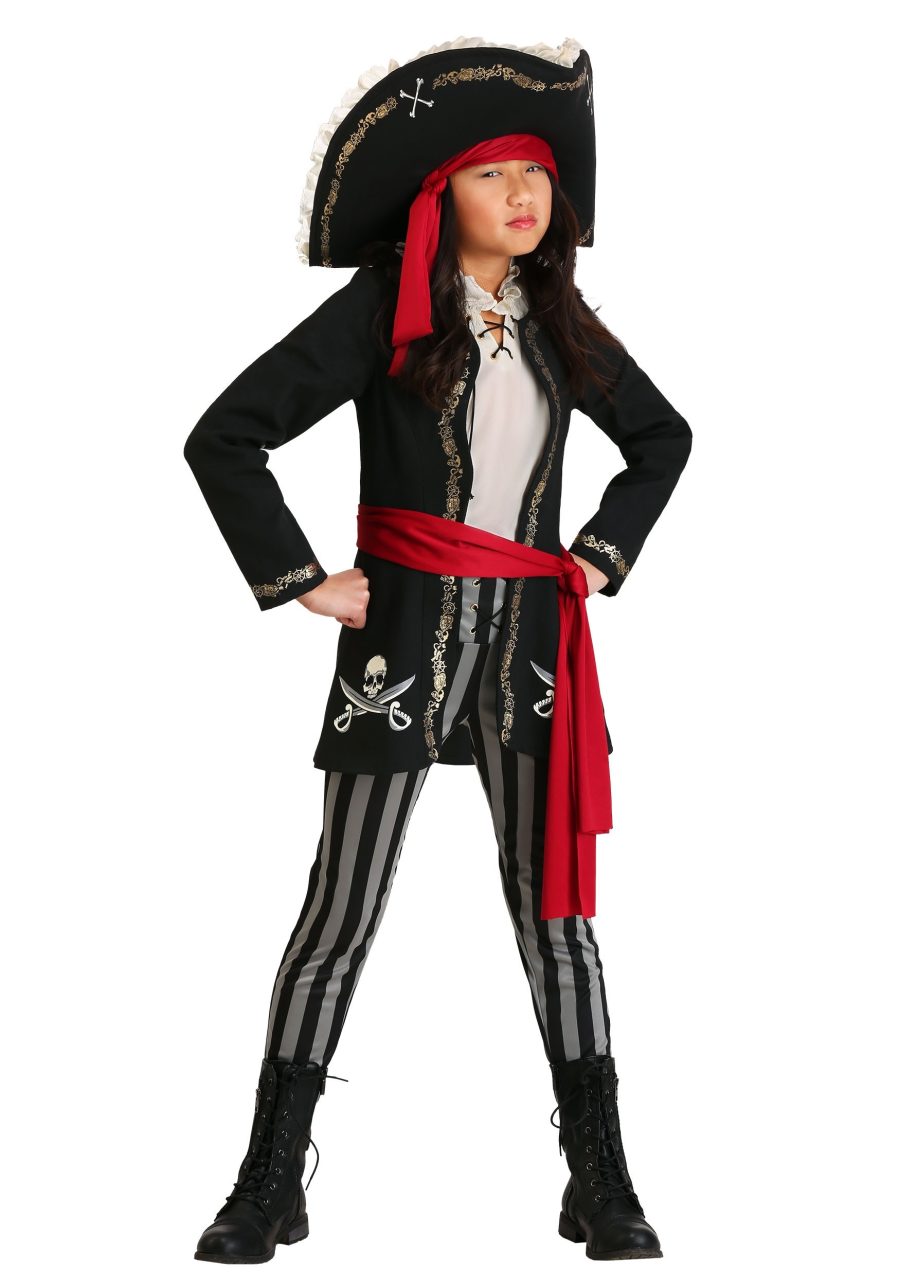 Gold Queen Pirate Costume Girls