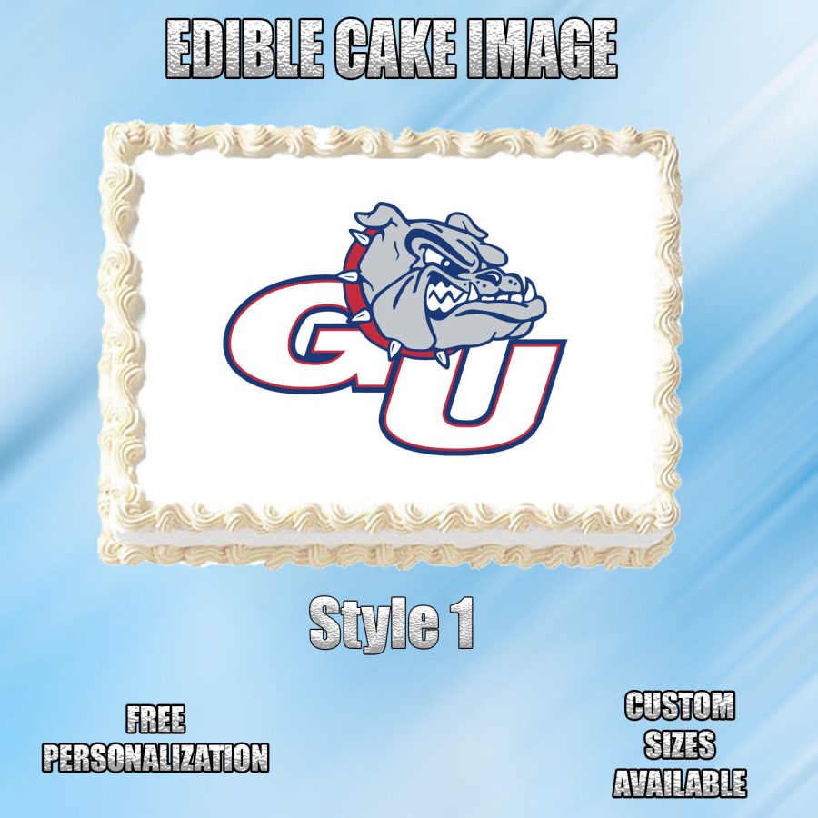 Gonzaga Edible Image Topper Cupcake Frosting 1/4 Sheet 8.5 x 11"