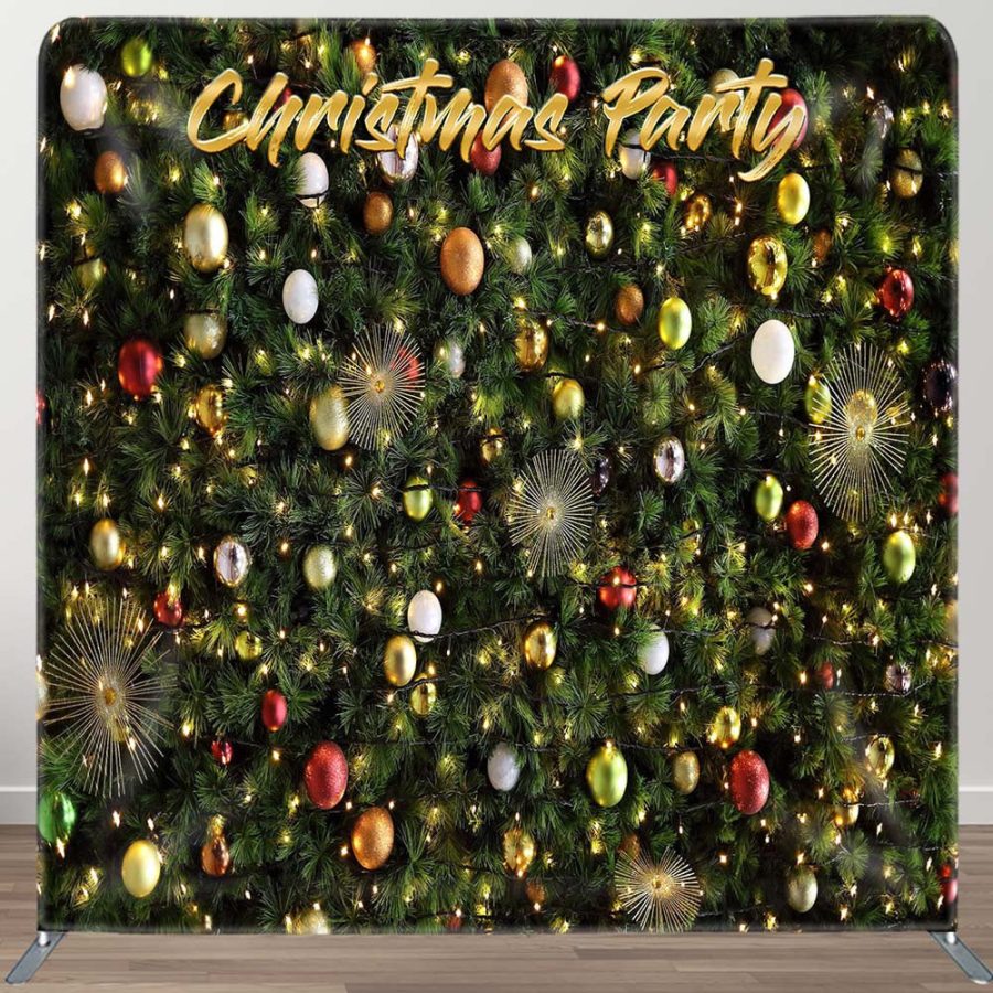 Green Pine Leaves Bauble Xmas Pillow Case Backdrop - Aperturee