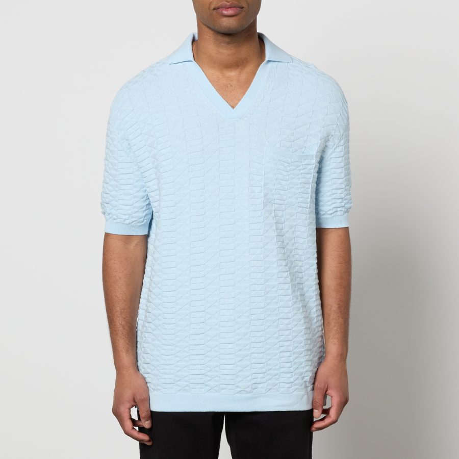 HUGO Spato Jacquard-Knit Cotton Polo Shirt - S