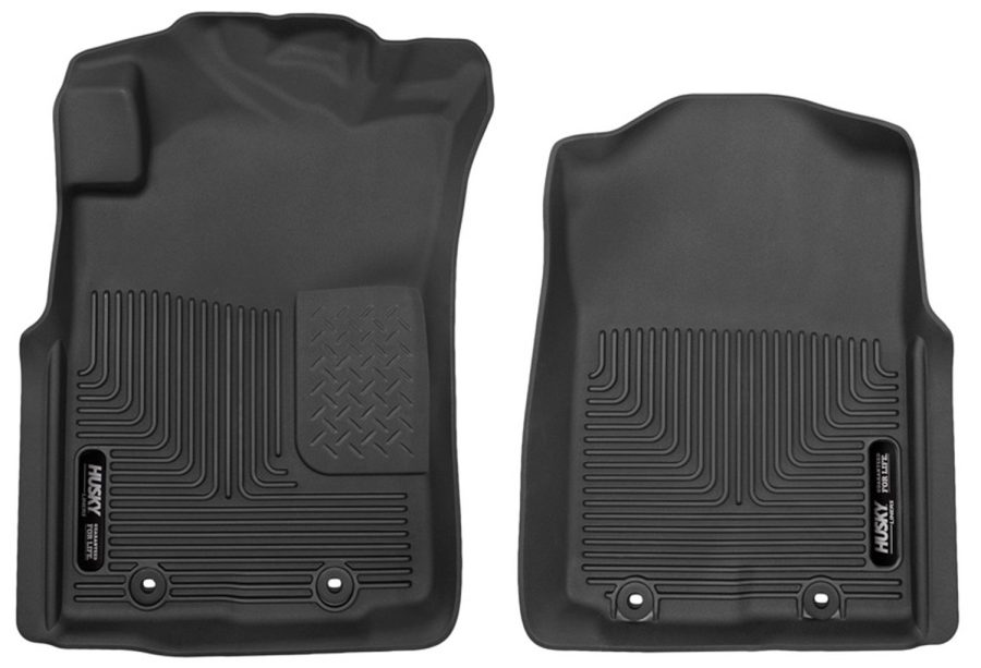 HUSKY LINERS 53701 X-act Contour Floor Mats | Fits 2012 - 2015 Toyota Tacoma Access/Double/Standard Cab | Front Row, 2-pc Black