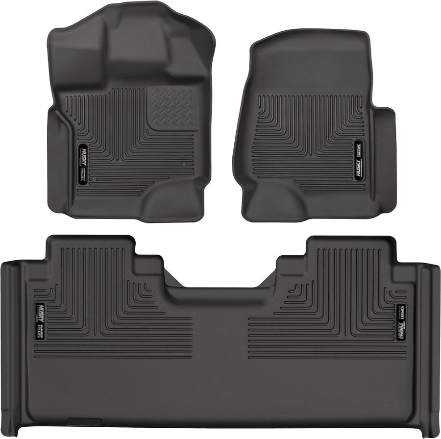 HUSKY LINERS 94051 Weatherbeater | Fits 2015 - 2024 Ford F-150 SuperCab - Front & 2nd Row Liner - Black, 3 pcs.