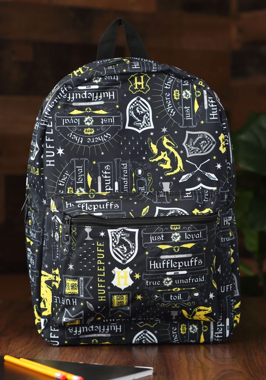 Harry Potter Icon Print Hufflepuff Backpack