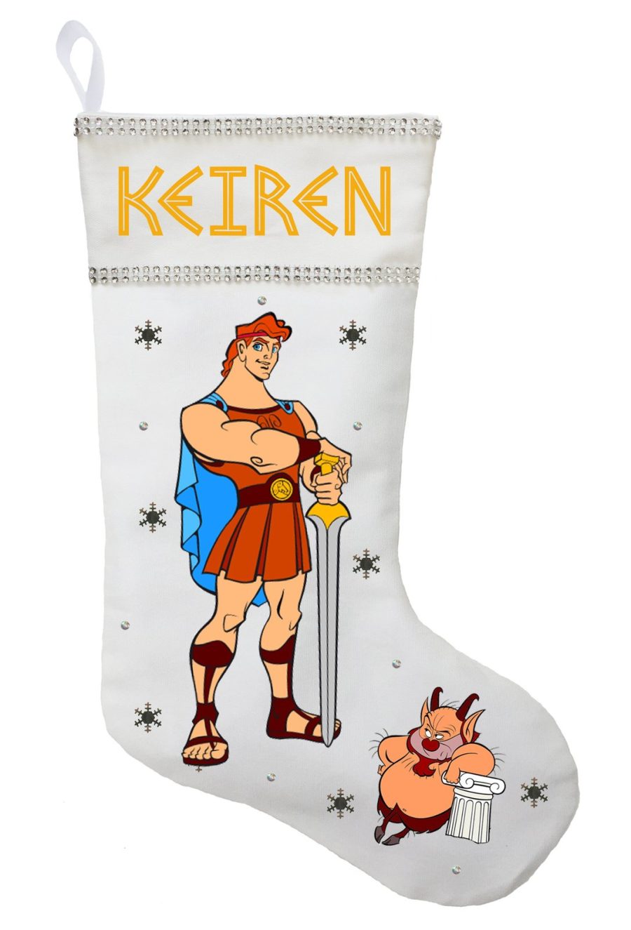 Hercules Christmas Stocking - Personalized and Hand Made Hercules Christmas Stoc