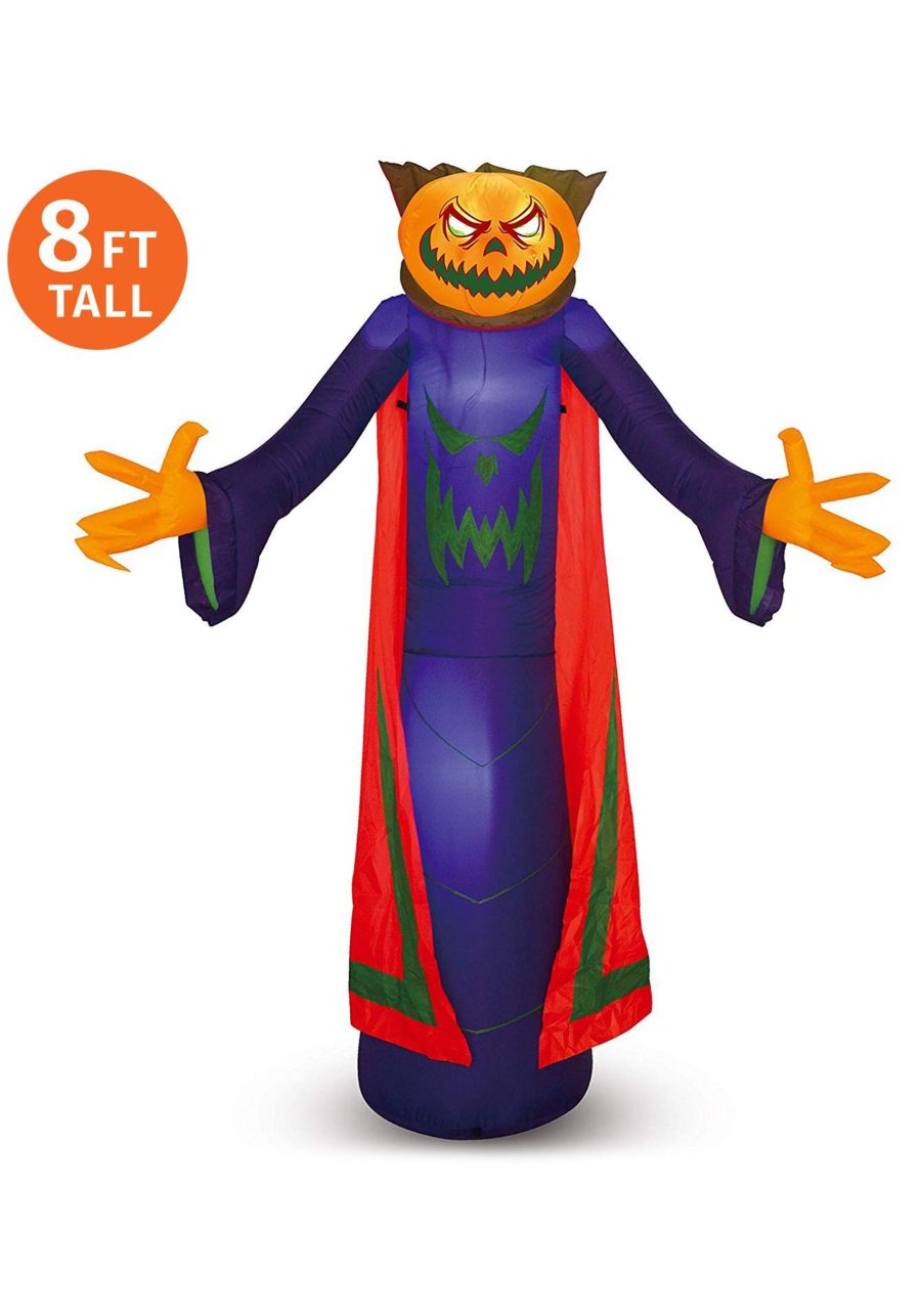 Inflatable 8FT Pumpkin Wizard Decoration